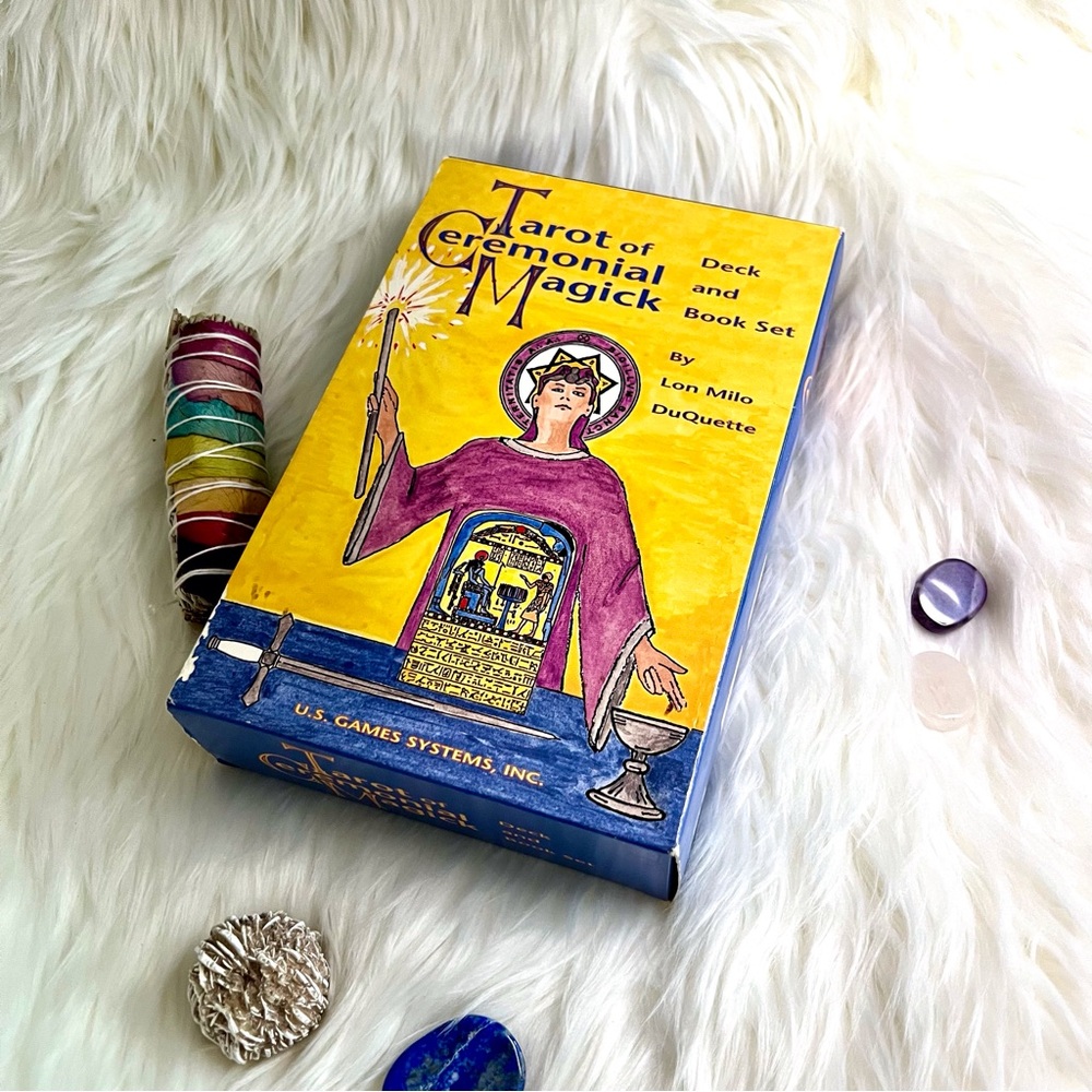 Vintage 1995 Tarot of Ceremonial Magick Deck and Book Set - OOP - RARE